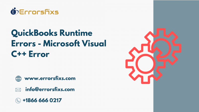 QuickBooks Runtime Errors – Microsoft Visual C++ Error: 