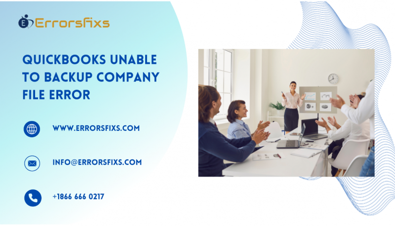 QuickBooks Unable to Backup Company File Error: 