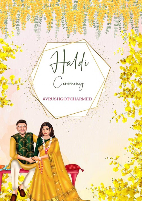Haldi Kunku Invitation Card By Crafty Art: 