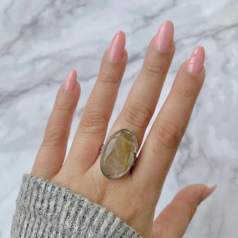 Shop Golden Rutile Rings Online at Sagaciya jewelry: 