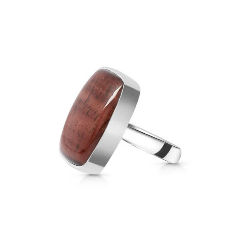 Fiery Gaze: Statement Red Tiger Eye Ring: 