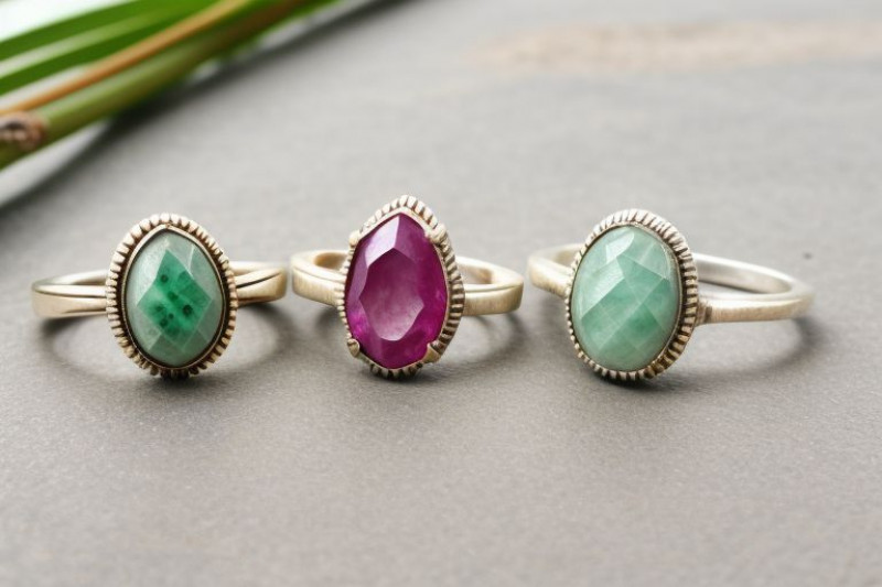 Ruby Zoisite Rings: 