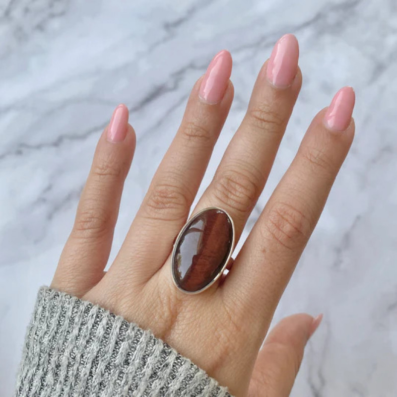 Buy Red Tiger Eye Rings from sagaciya jewelry: 