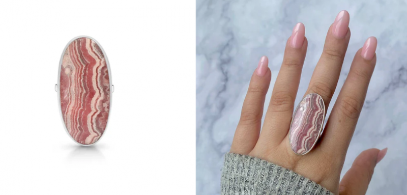 Chic Statement Rhodochrosite Ring for Unique Flair: 