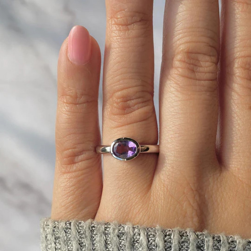 Buy Dainty Amethyst Rings online at Sagacia Jewelry: 
