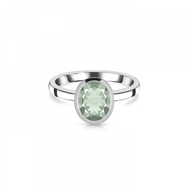 Attractive Dainty Green Amethyst Rings For Your Engagement Ceremony: 