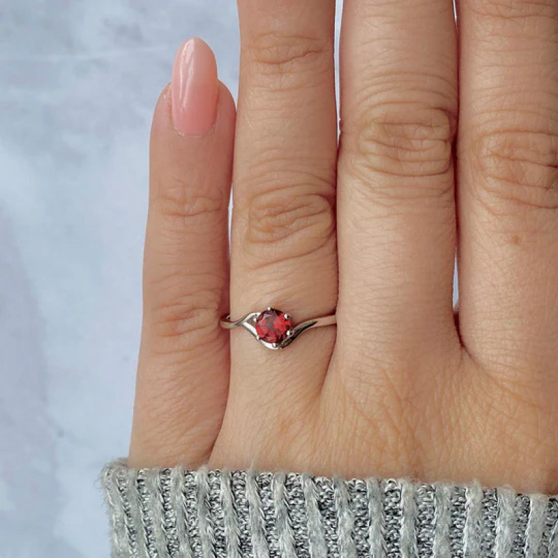Shop Dainty Garnet Gemstone Rings Online in Sagacia Jewelry: 