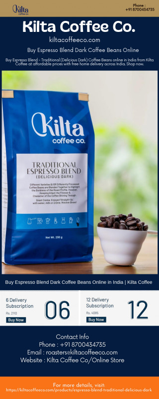 Buy Espresso Blend Dark Coffee Beans Online: 