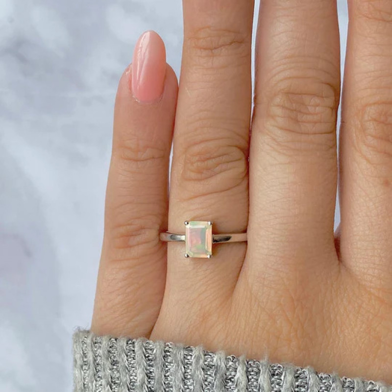 Buy Sterling Opal Rings in Sagaciya jewelry: 