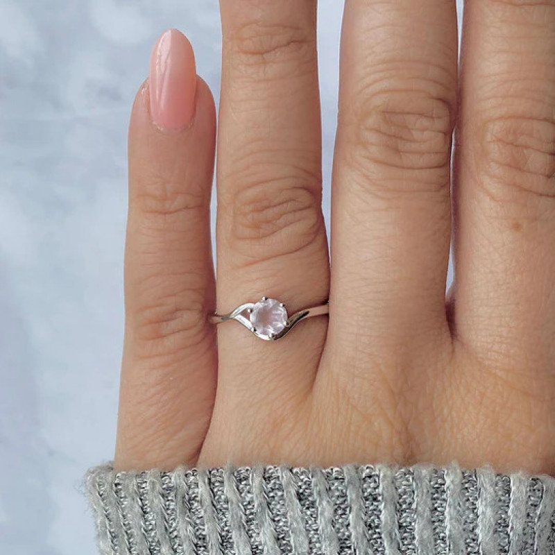 Step Up Your Jewelry Game with These Stunning Dainty Rose Quartz Rings: 