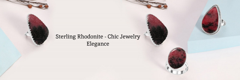 Elegant Simplicity: Sterling Rhodonite Jewelry for Effortless Elegance: 
