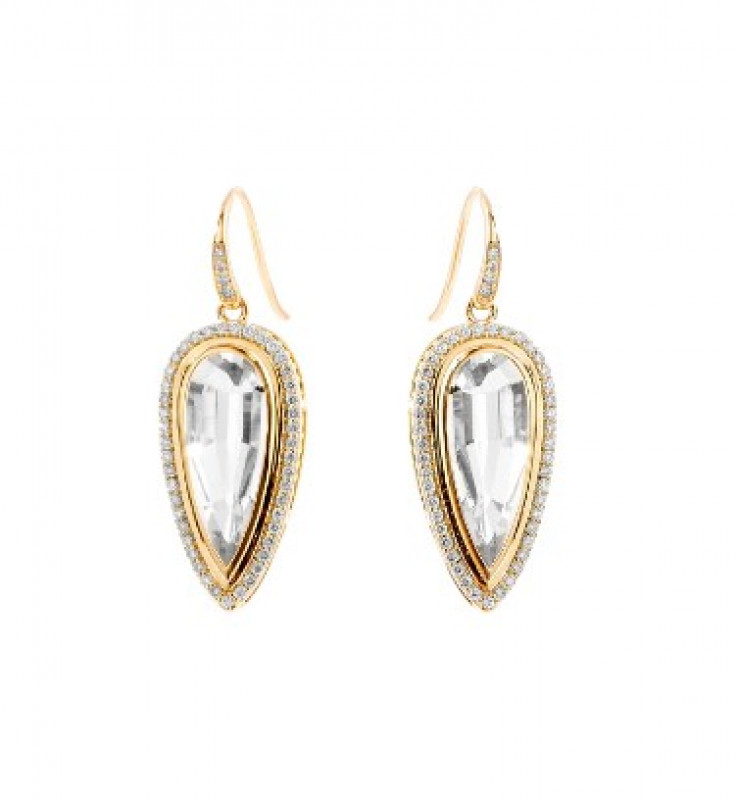 Mogul Tear Drop Diamond Earrings: 