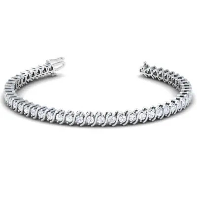Tennis Bracelet With Natural Diamonds: 