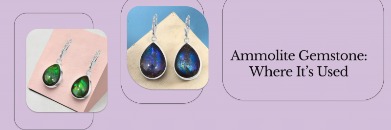 Sagacia’s Statement Ammolite Earring: 