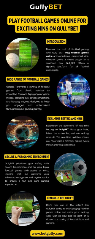 Play Football Games Online for Exciting Wins On GullyBET: 