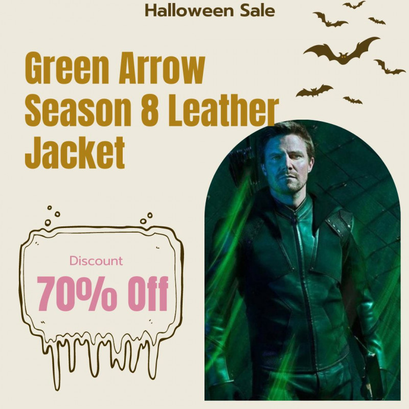 Green Arrow Season 8 Leather Jacket: 