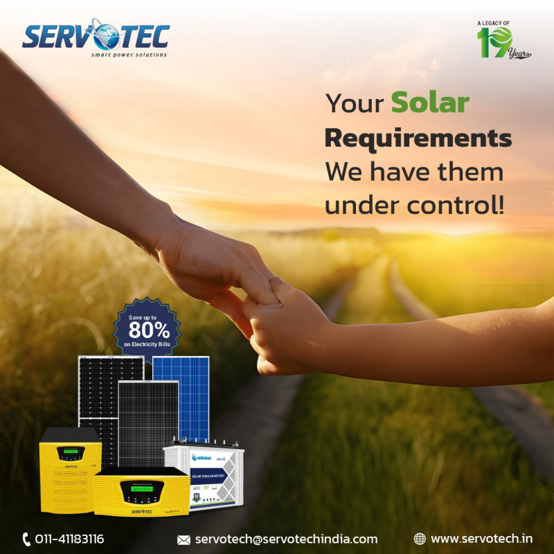 Fulfill Your Solar Requirement with Servotech Solar Solutions: 