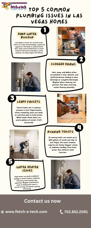 Top 5 Common Plumbing Issues in Las Vegas Homes: 