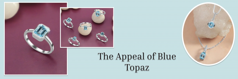 Oceanic Splendor: Blue Topaz Jewelry Collection: 