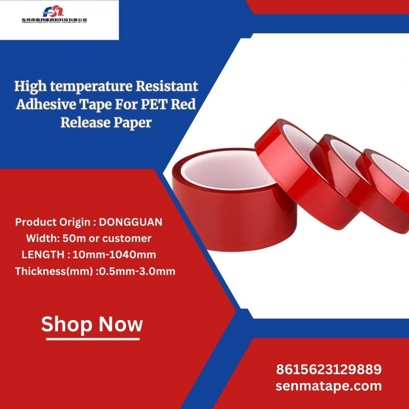 High temperature Resistant Adhesive Tape For PET Red Release Paper: 