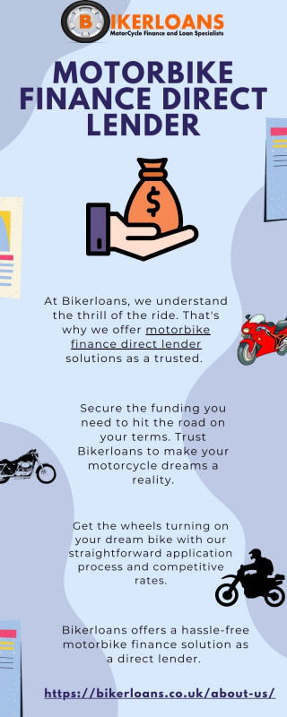 Motorbike finance direct lender: 