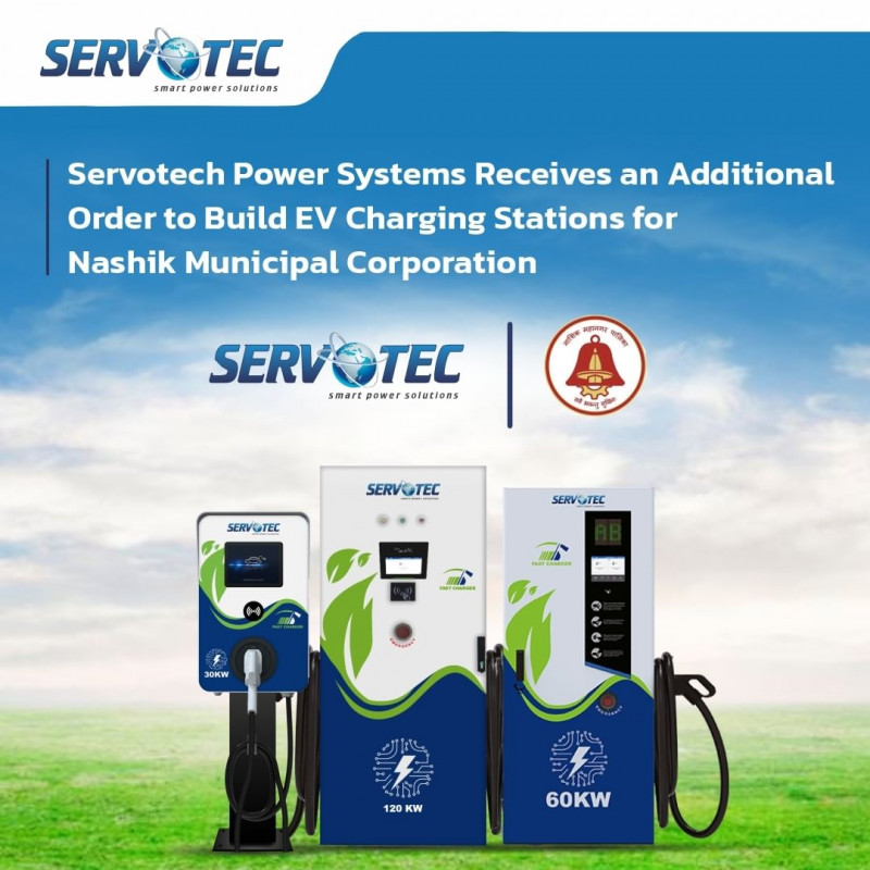 Servotech Power Systems Receives an Additional Order to Build EV Charging Stations for NMC: 