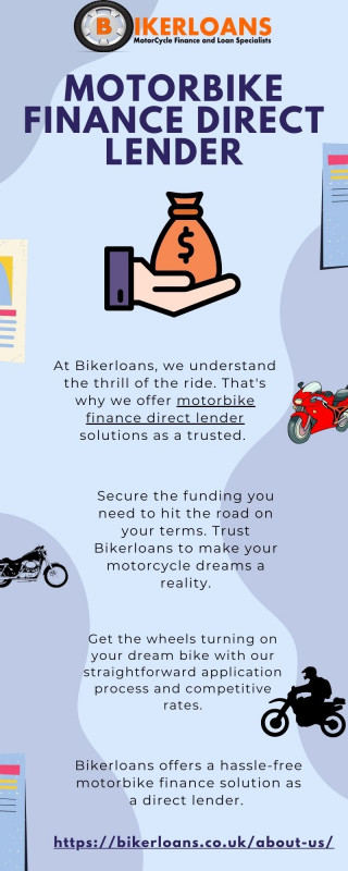 Motorbike finance direct lender: 