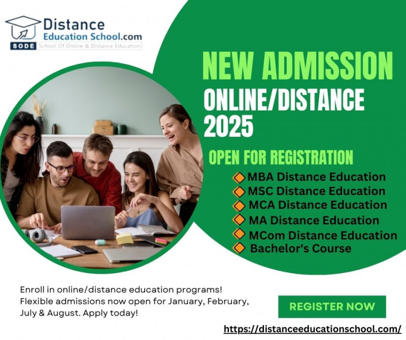 Online/Distance New Admission 2025: 