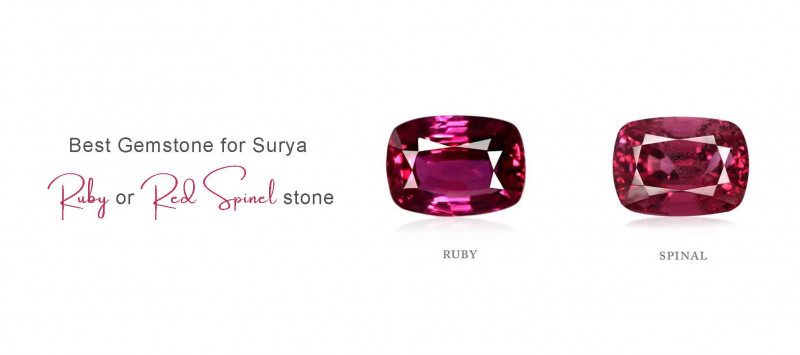 Best Gemstone for Surya: Ruby or Red Spinel: 