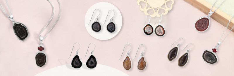 Nature's Treasure: Coconut Geode Jewels: 