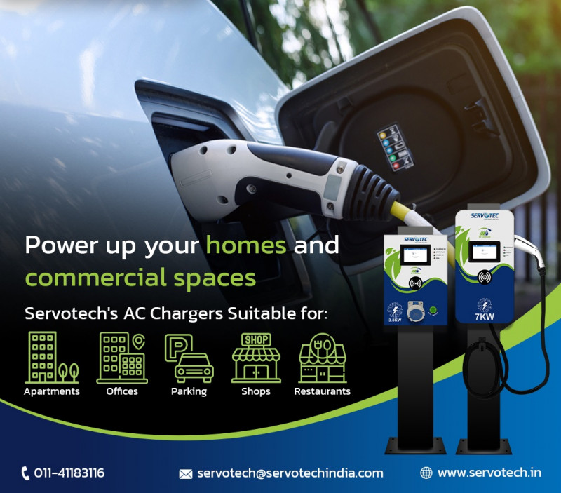Servotech AC Chargers: Powering Homes and Commercial Spaces Efficiently: 