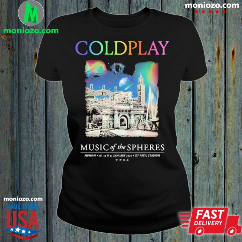 Official Coldplay Music Of The Spheres Mumbai January 2025 Music Of The Spheres t-shirt: 