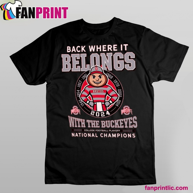 Ohio State Back Where It Belongs With THe Buckeyes College Football Playoff National Champions Shirt