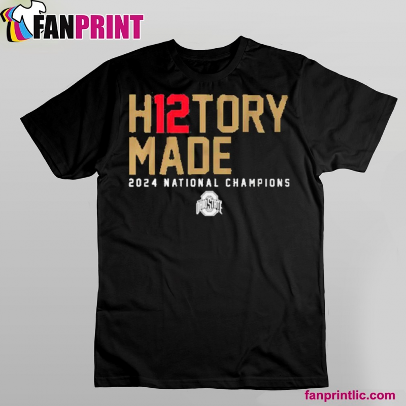 Ohio State Football H12 STORY MADE 2024 National CHampions Logo Shirt: 
