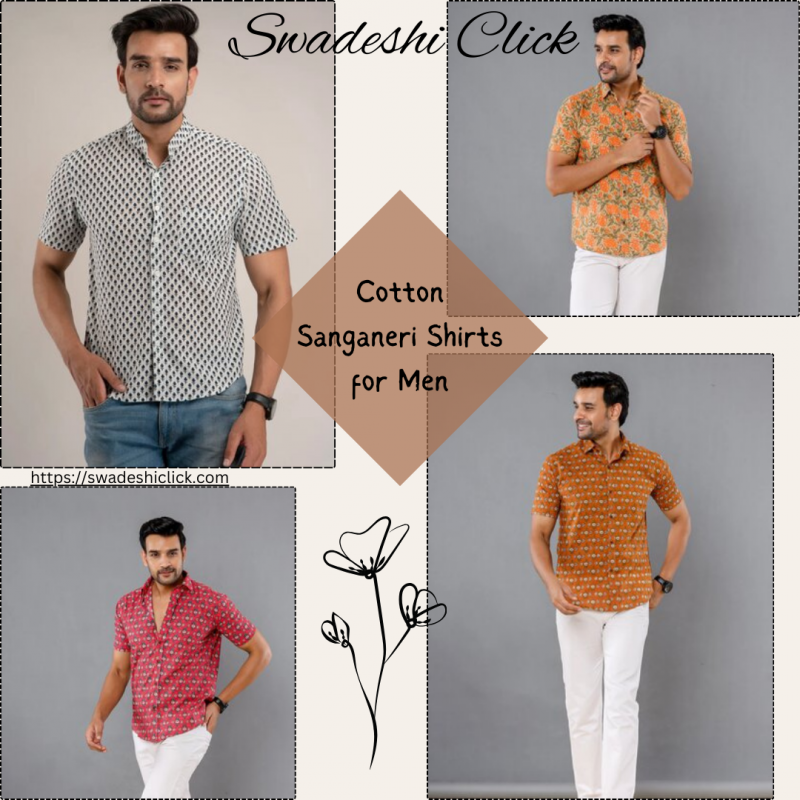 Explore the Elegance of Sanganeri Printed Shirts: 
