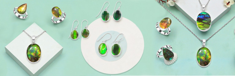 Vibrant Ammolite Jewelry: A Kaleidoscope of Color and Energy: 