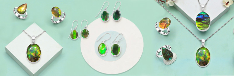 Ammolite Jewelry: A Dazzling Spectrum of Color: 