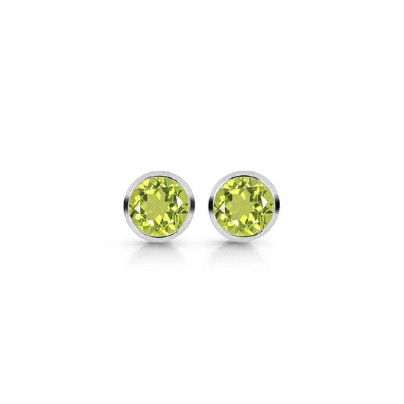 Radiant Peridot Elegance: Stunning Green Gemstone Earrings: 