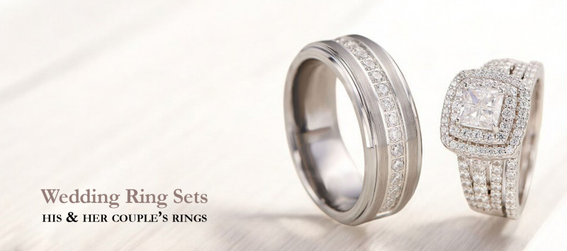 Wedding Ring Sets - Bridal Set & Trio Set: 