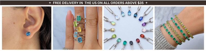 Handcrafted Semi-Precious Gemstone Jewelry in 925 Sterling Silver: 