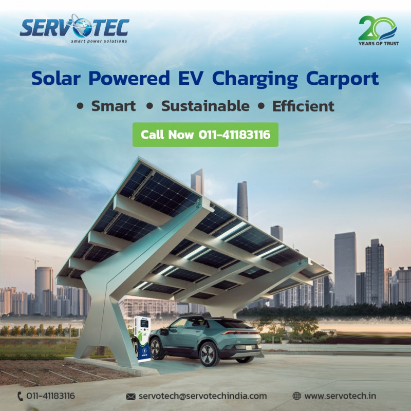 Solar Powered EV Charging Carport: 