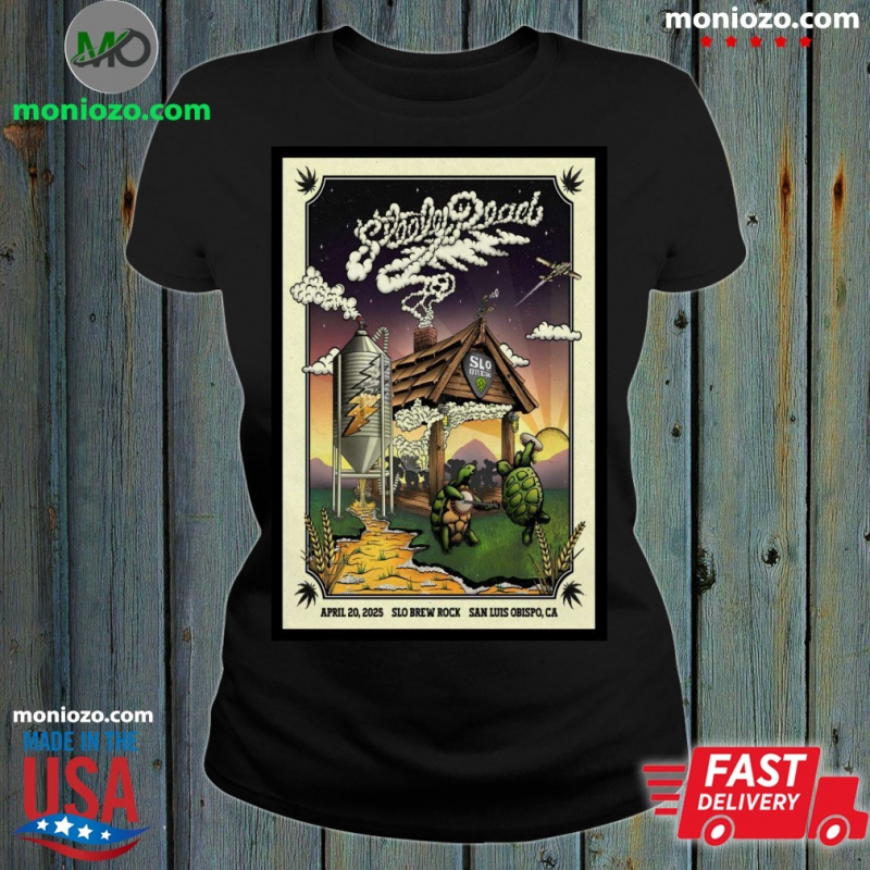Official Steely Dead April 20 2025 SLO Brew Rock in San Luis Obispo Tour Poster Shirt: 