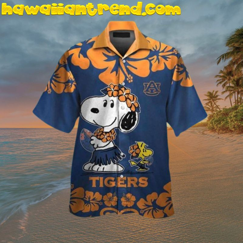 Auburn Tigers And Snoopy Hawaii Shirt