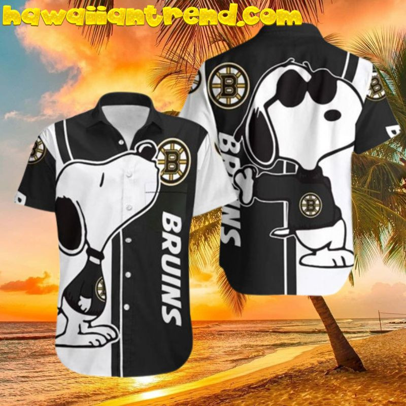 Boston Bruins Snoopy Lover Printed Hawaiian Shirt 3D
