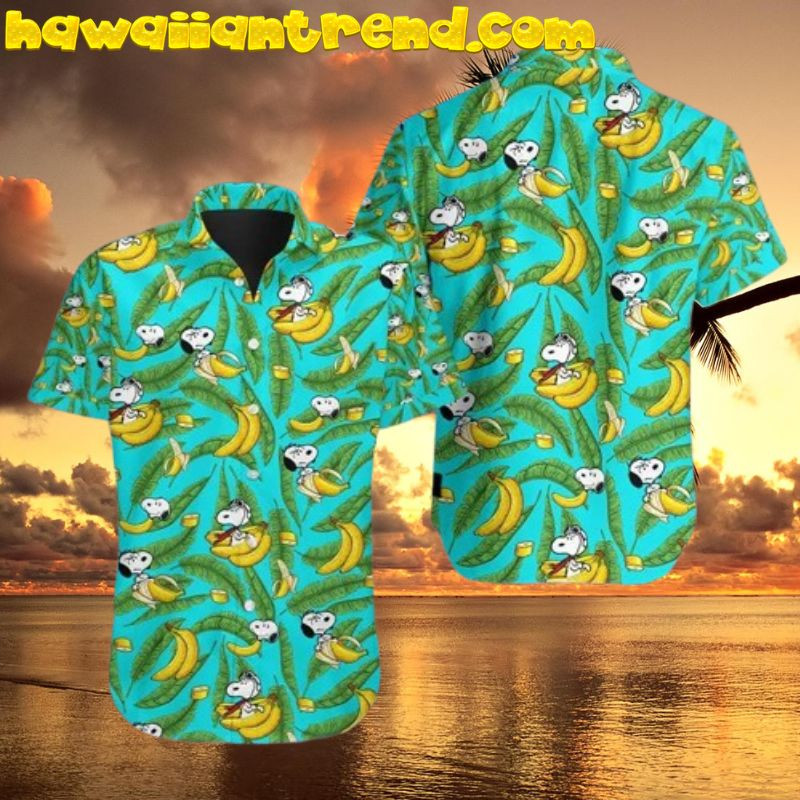 Snoopy and Banana Hawaii Shirt