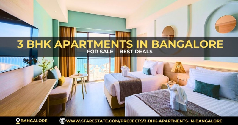 Spacious 3 BHK Apartments In Bangalore For Sale Today: 