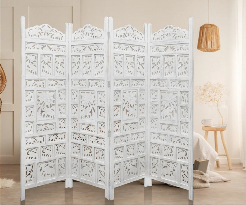 Elephant Room Screen Divider White: 