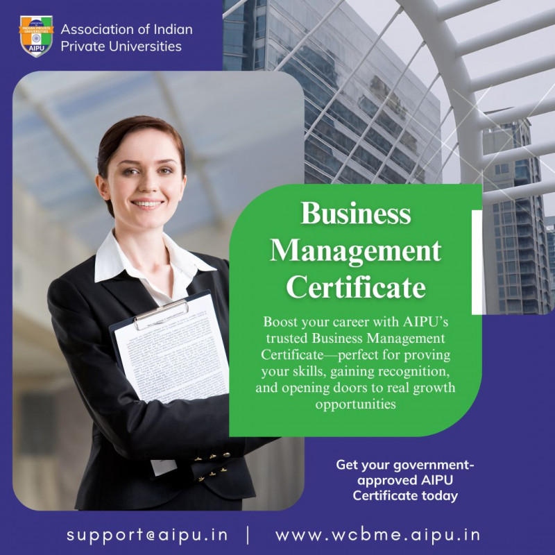 AIPU Business Certificate – Approved by Government, Made for Your Growth: 
