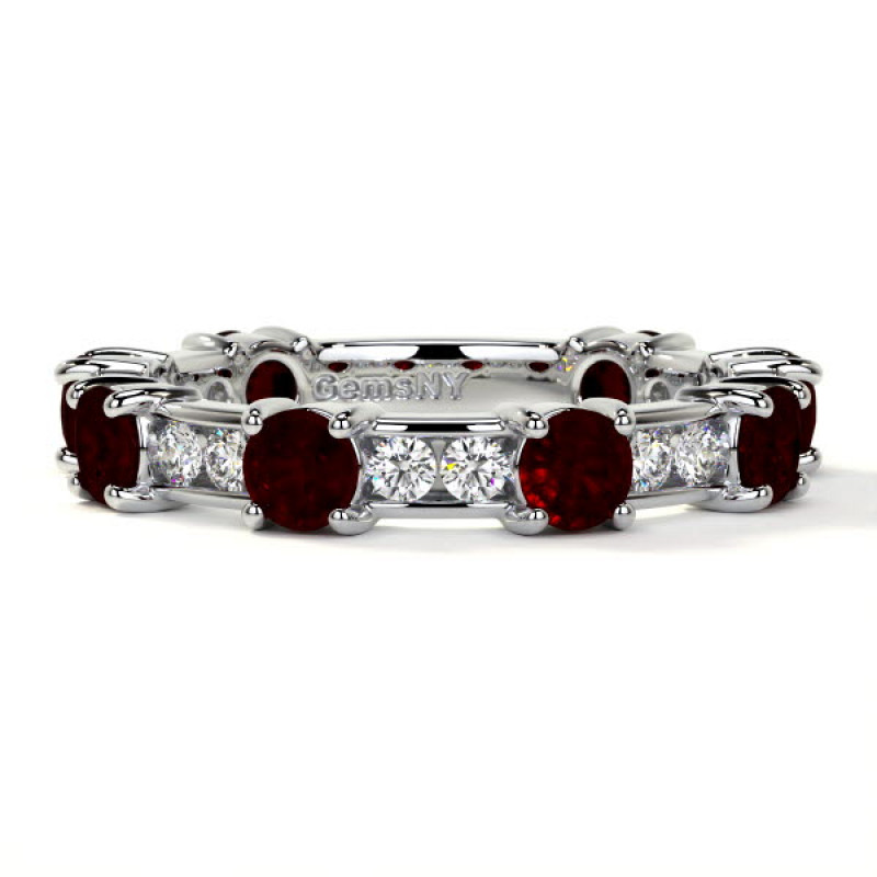 Ruby Bands in Chanel and Four Prong Setting: 