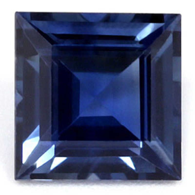 Eye Clean Clear Princess Cut Sapphire: 